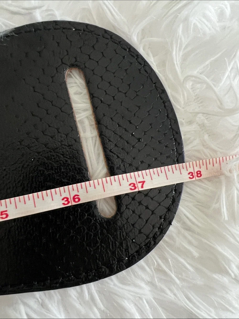 Galliano Black Textured Wide Leather Belt with Signature Plaque